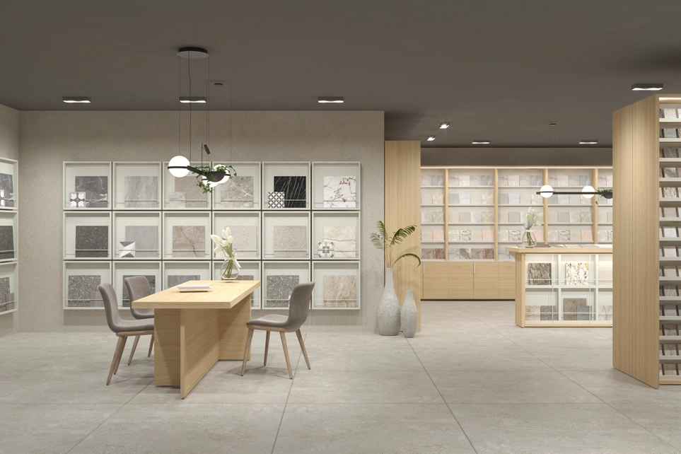 How to display small-format samples in a tile library