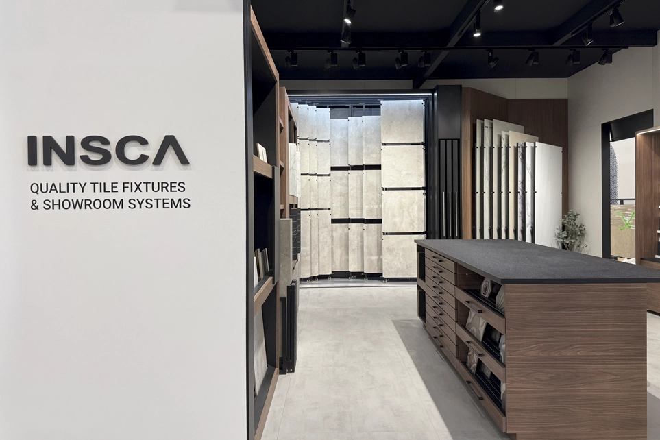 Stand de INSCA con los mejores expositores cerámicos en Coverings 2026