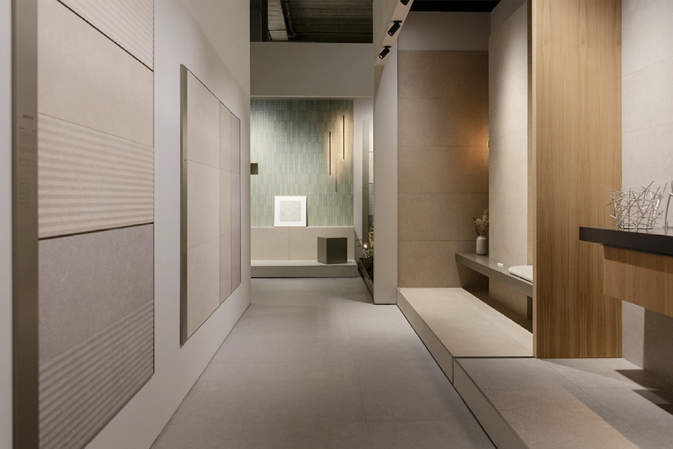 Stand de diseño contemporáneo para feria internacional de cerámica