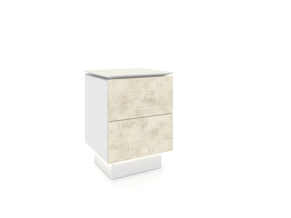 Mueble expositor azulejos tipo cajonera 2 WB 60 luz blanco cerrado