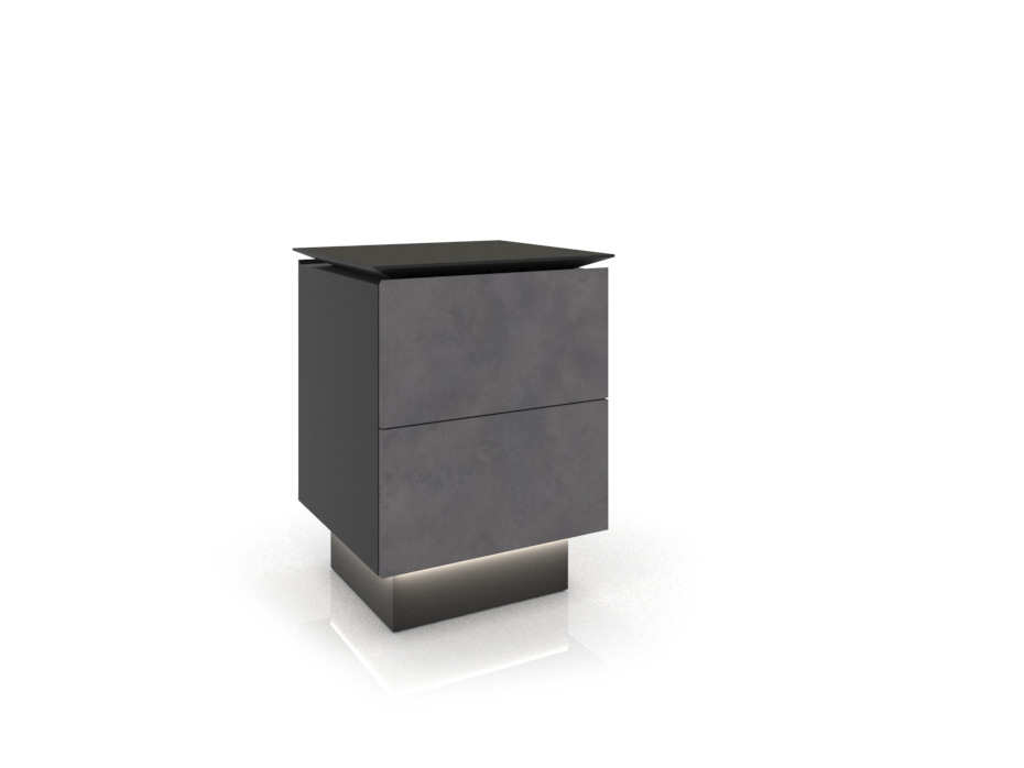 Mueble expositor azulejos tipo cajonera 2 WB 60 luz negro cerrado