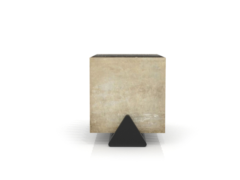 Expositor de azulejos de exterior Base Outdoor negro frontal