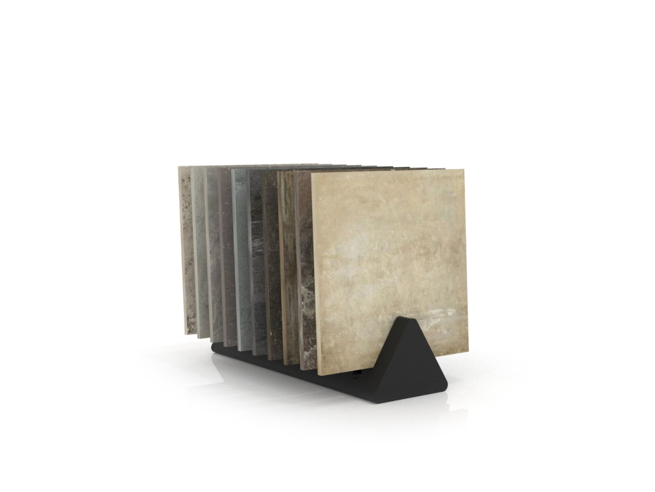 Expositor de azulejos de exterior Base Outdoor negro lateral