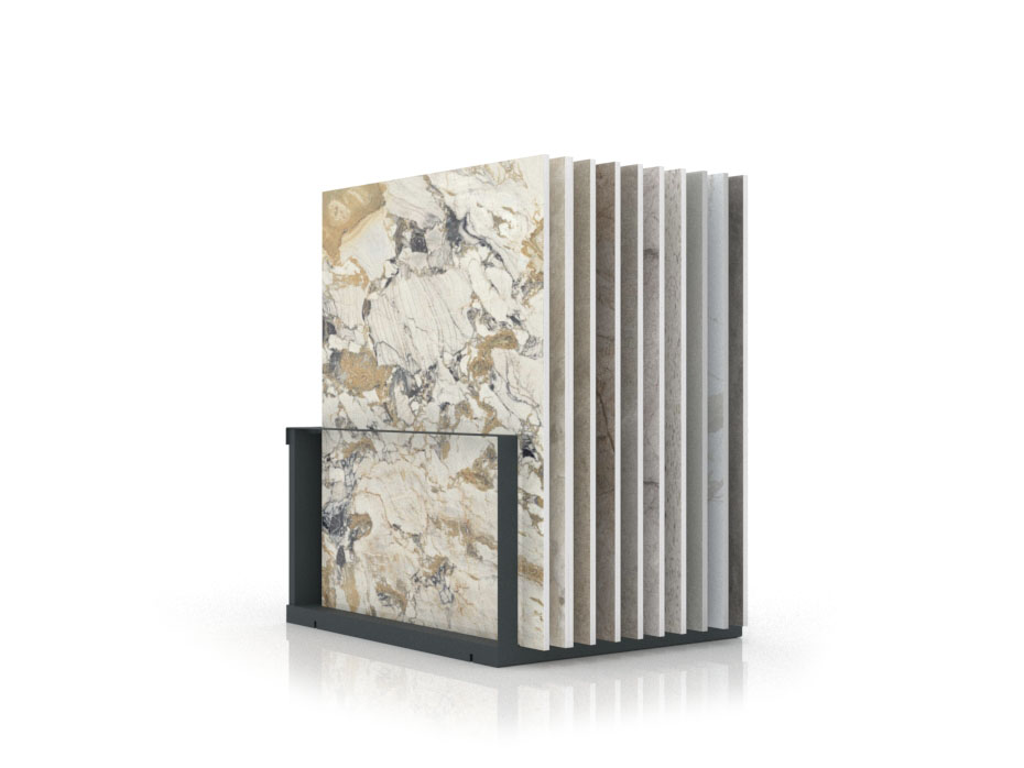 Big Rack expositor de azulejos antracita frontal