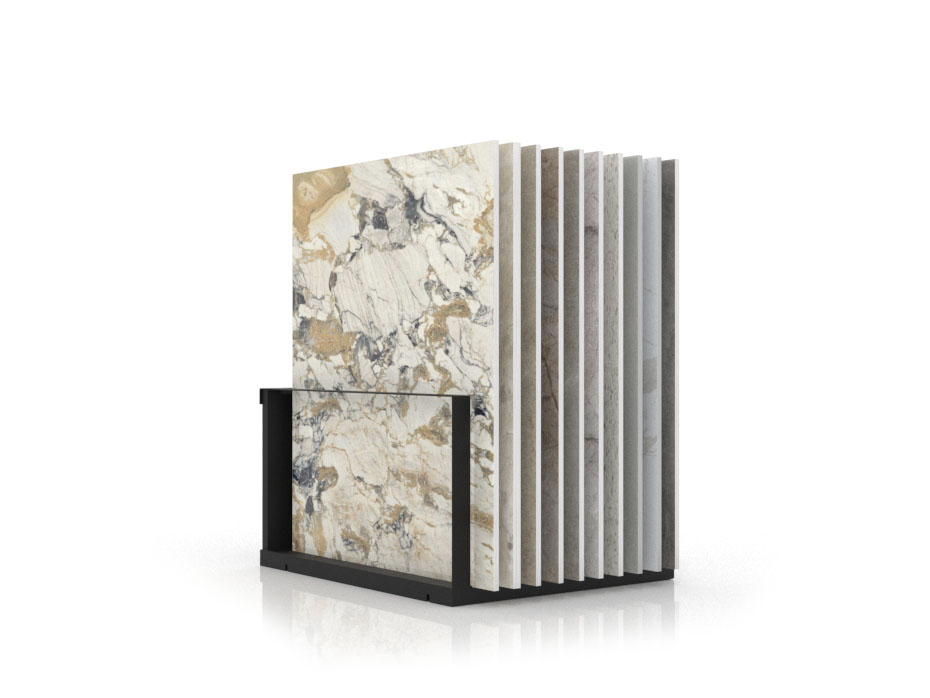 Big Rack expositor de azulejos negro frontal