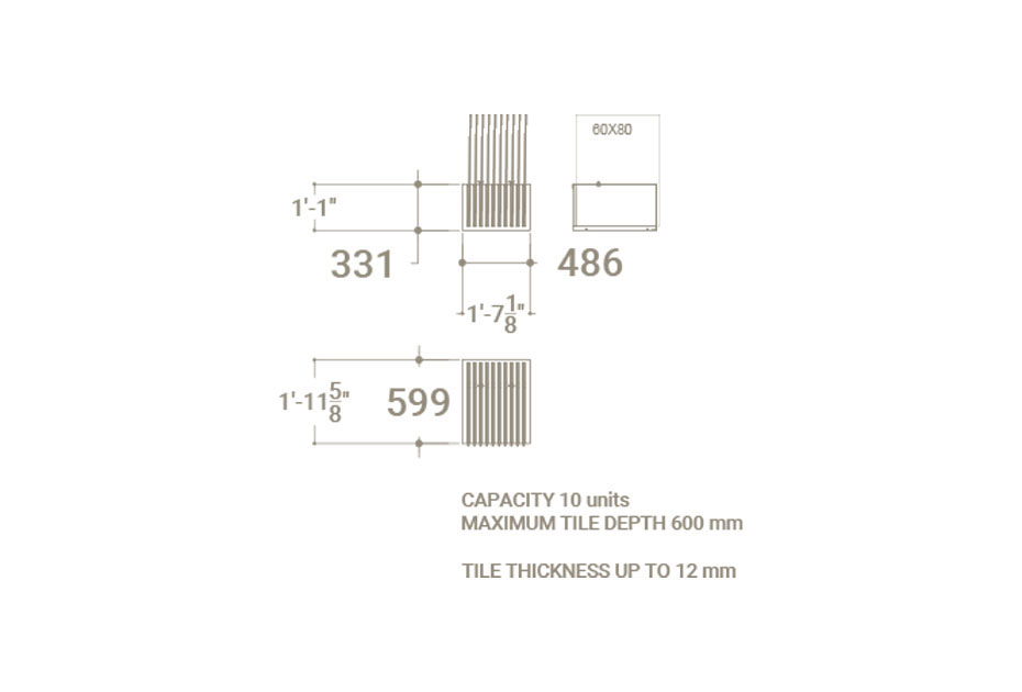 Big Rack expositor de azulejos plano