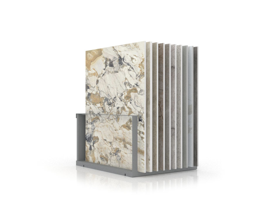 Big Rack expositor de azulejos plata frontal