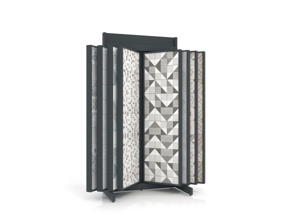 Expositor para azulejos Book 116/60 antracita frontal sin luz