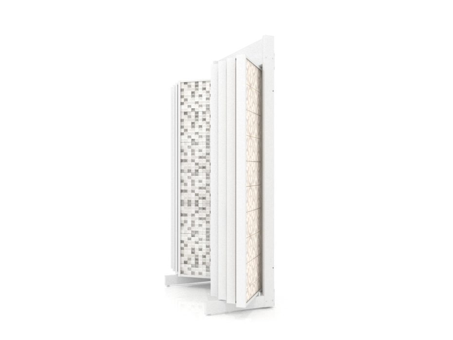 Expositor para azulejos Book 116/60 blanco lateral sin luz