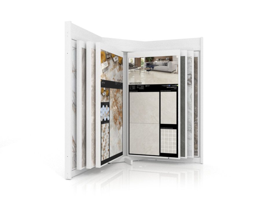Mueble para exponer azulejos Book 12 blanco