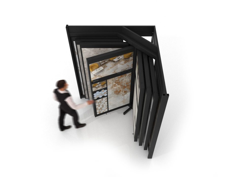 Mueble para exponer azulejos Book 12 negro