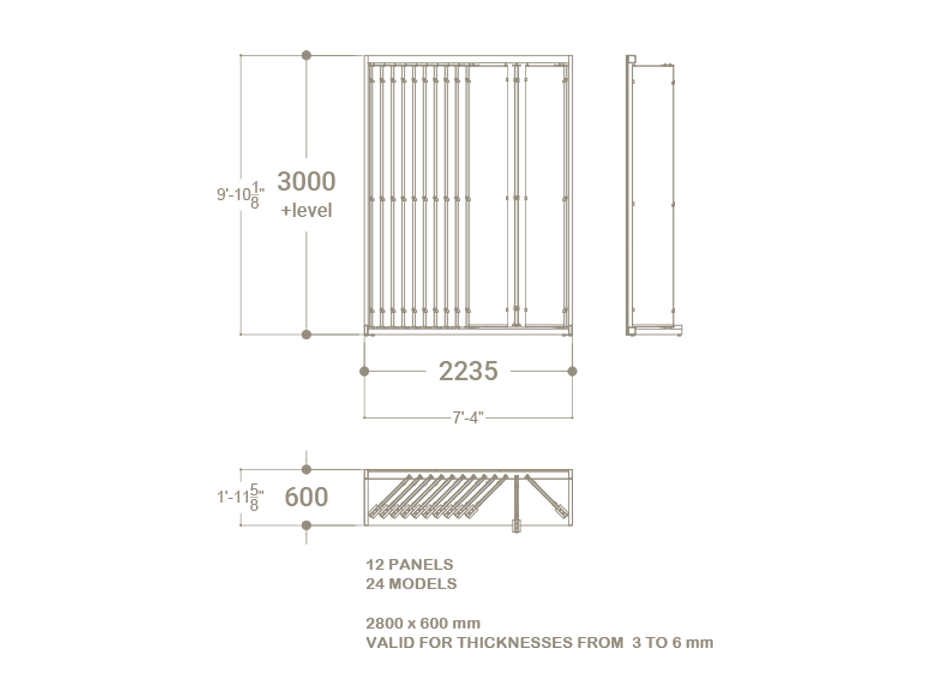 Expositor para tienda de azulejos Book 124 Slimshow plano