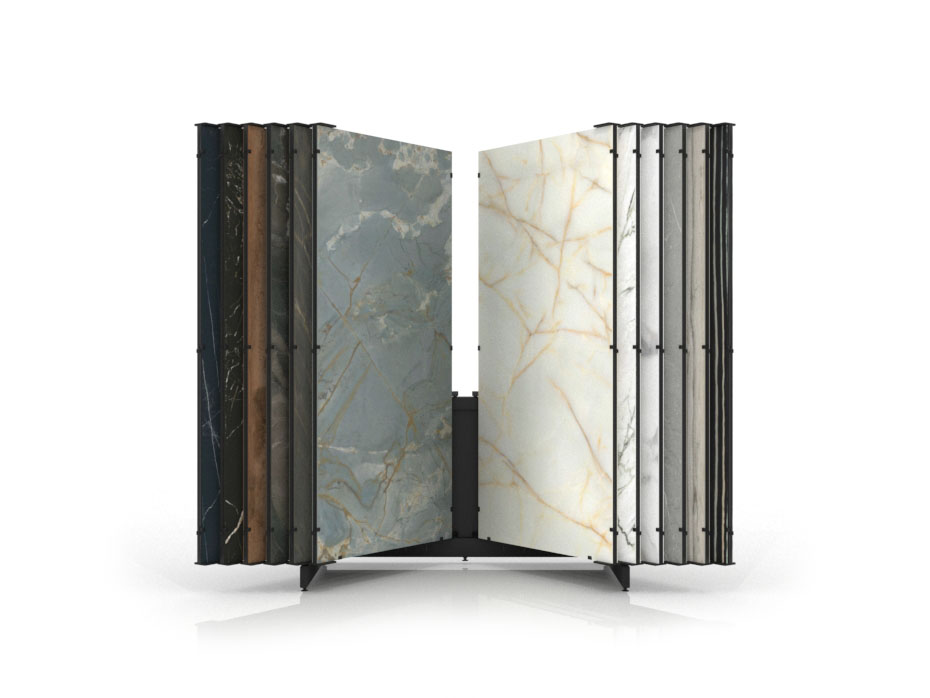 Expositor para placas Book 224 Slimshow 2400 negro frontal