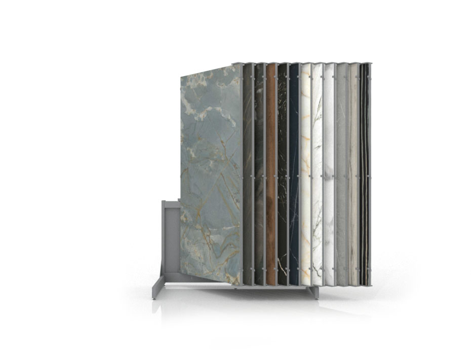 Expositor para placas Book 224 Slimshow 2400 plata cerrado