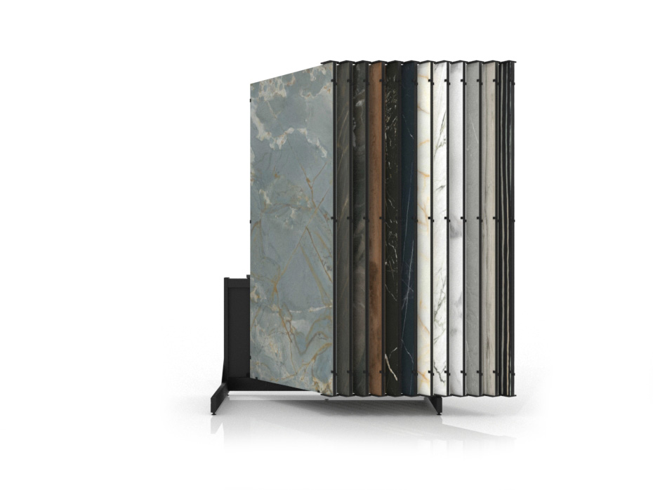 Expositor para placas Book 224 Slimshow 2600 negro lateral
