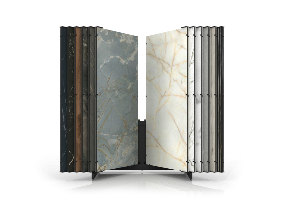 Expositor para placas Book 224 Slimshow 2600 negro frontal