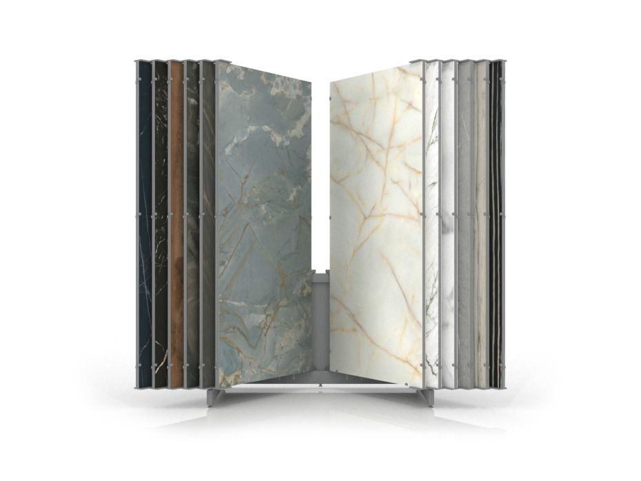 Expositor para placas Book 224 Slimshow 2600 plata abierto