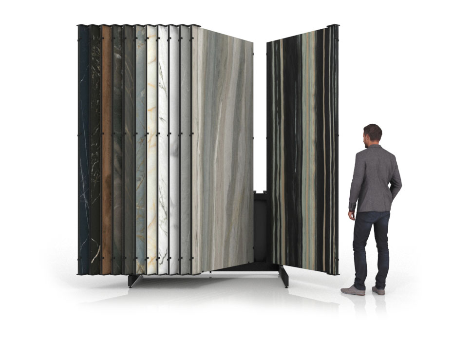 Expositor para placas Book 224 Slimshow 2800 negro aerea