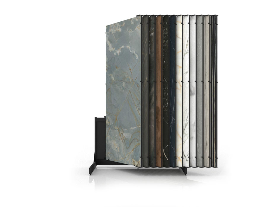 Expositor para placas Book 224 Slimshow 2800 negro lateral