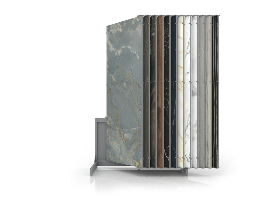 Expositor para placas Book 224 Slimshow 2800 plata cerrado