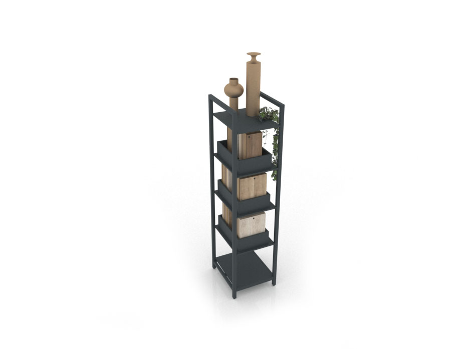Accesorio expositor de laminados Book Case antracita aerea
