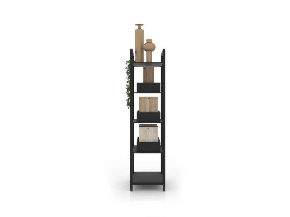 Accesorio expositor de laminados Book Case negro frontal