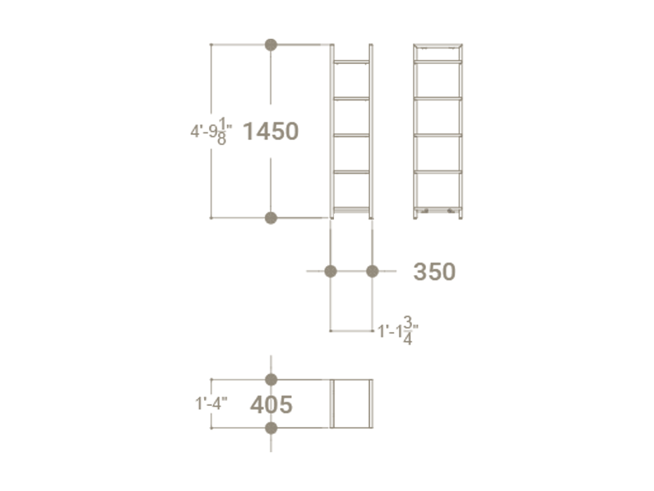 Accesorio expositor de laminados Book Case plano