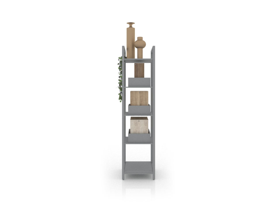 Accesorio expositor de laminados Book Case plata frontal