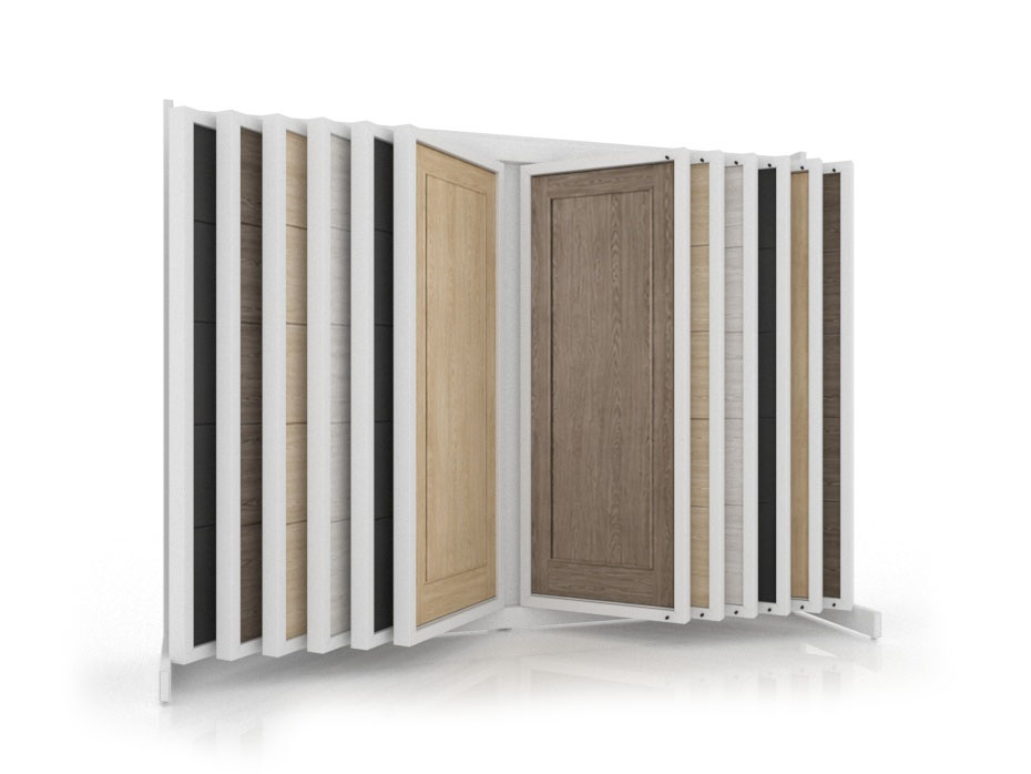 Expositor tipo libro para puertas Book Door 12 Blanco frontal
