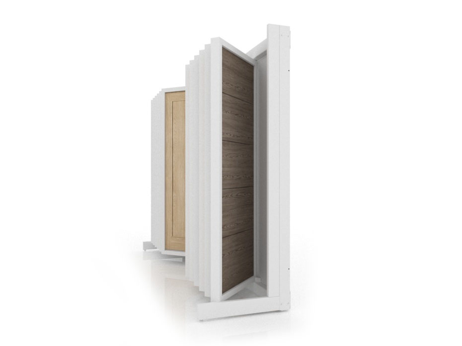 Expositor tipo libro para puertas Book Door 12 Blanco lateral