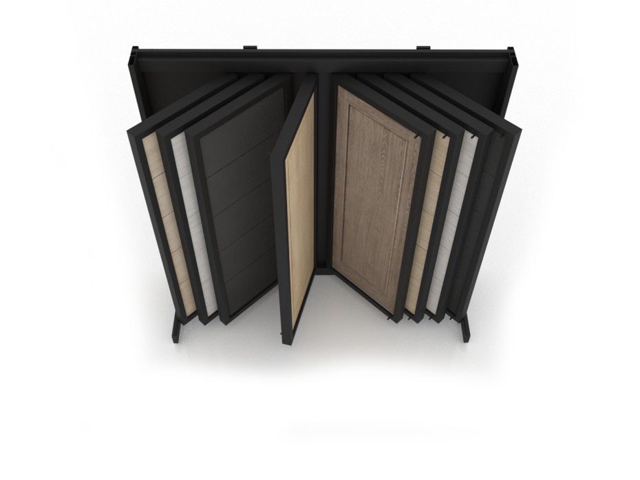 book-style door display rack Book Door 8 Black up
