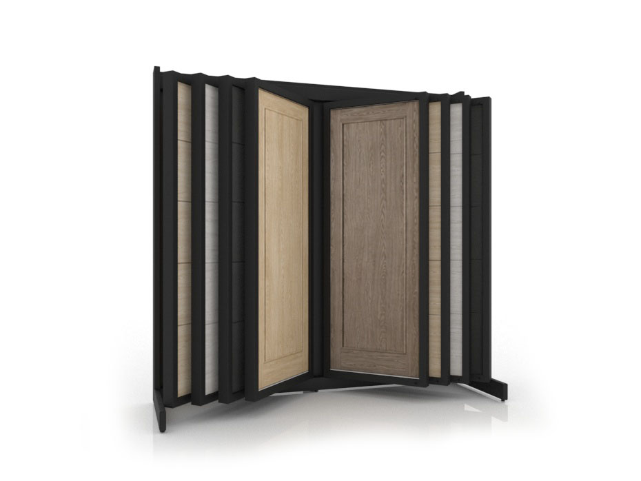 book-style door display rack Book Door 8 Black frontal