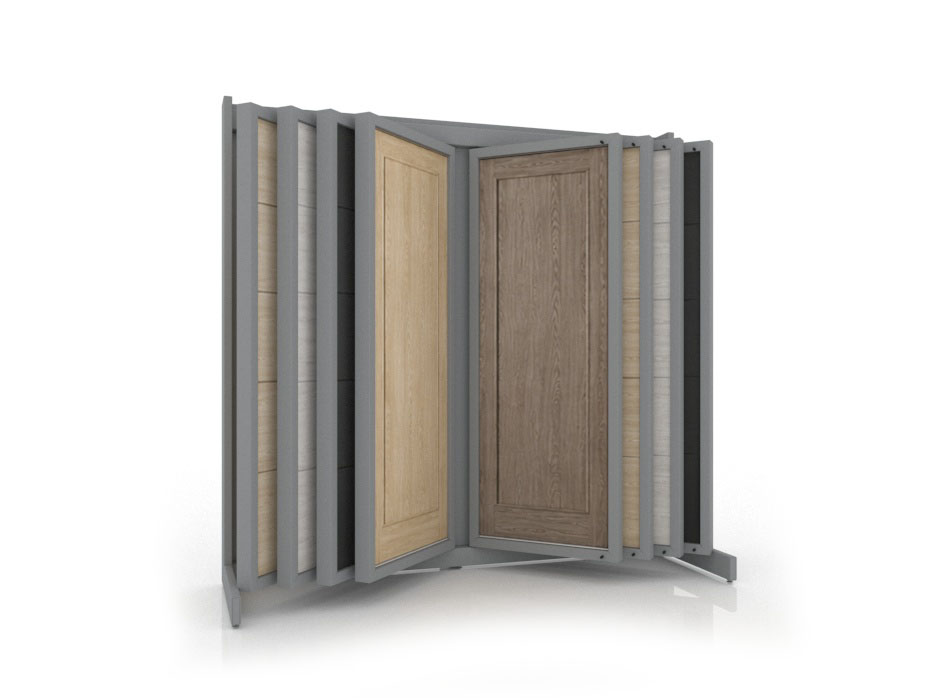 Expositor tipo libro para puertas Book Door 8 Plata frontal