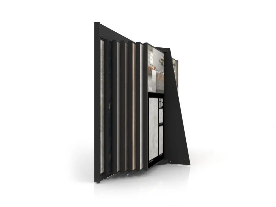 Expositor de cerámica Book XL 24+2 Negro lateral