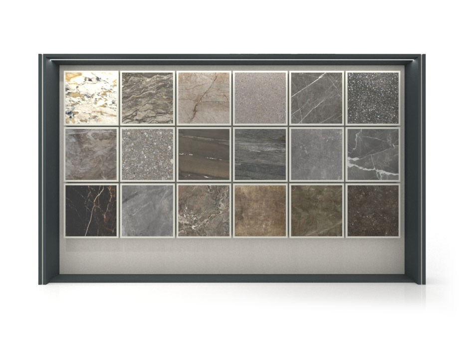 Tablero expositor de azulejos Boutique Ceramic Panels﻿​ 18 Antracita Frontal