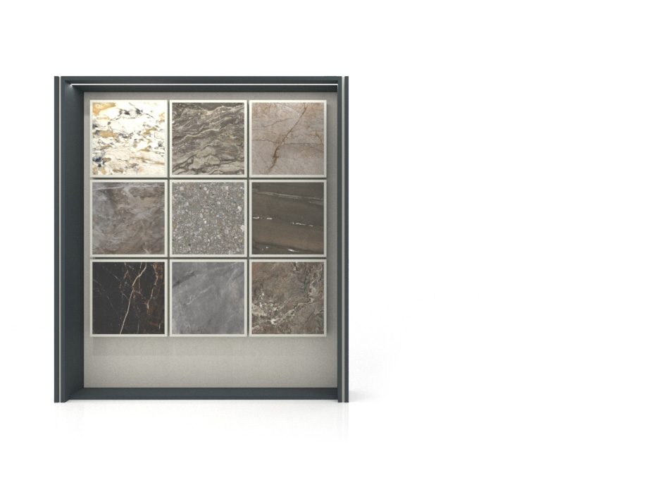 Tablero expositor de azulejos Boutique Ceramic Panels﻿​ 9 Antracita Frontal