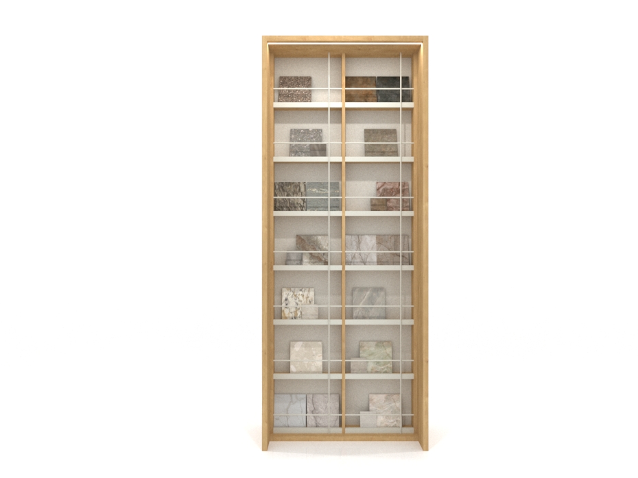 Expositor de azulejos pequeño formato Balcony madera frontal