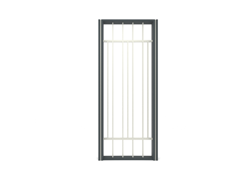 Divisor de ceramotecas para showrooms de azulejos Deco antracita frontal