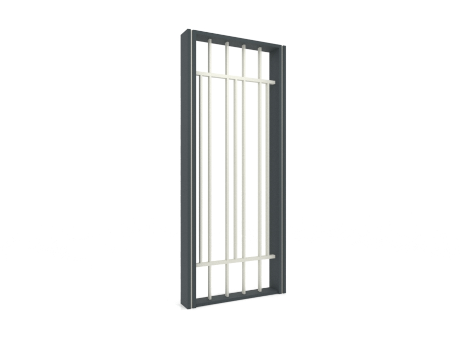 Divisor de ceramotecas para showrooms de azulejos Deco antracita lateral