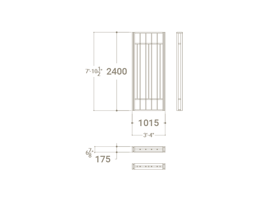 Divisor de ceramotecas para showrooms de azulejos Deco plano
