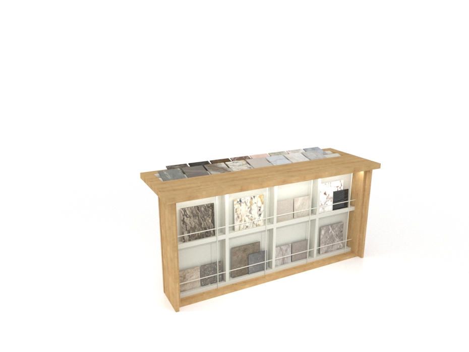 Expositor para azulejos pequeño formato Table Balcony madera lateral