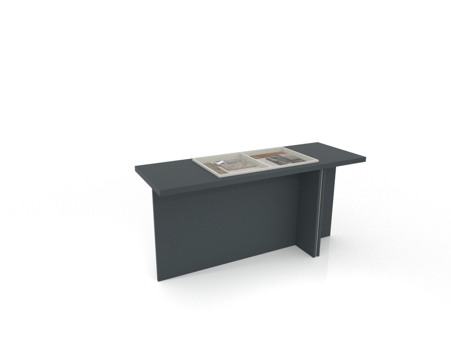 Exhibidor de cerámica Boutique Table Moodboard antracita lateral