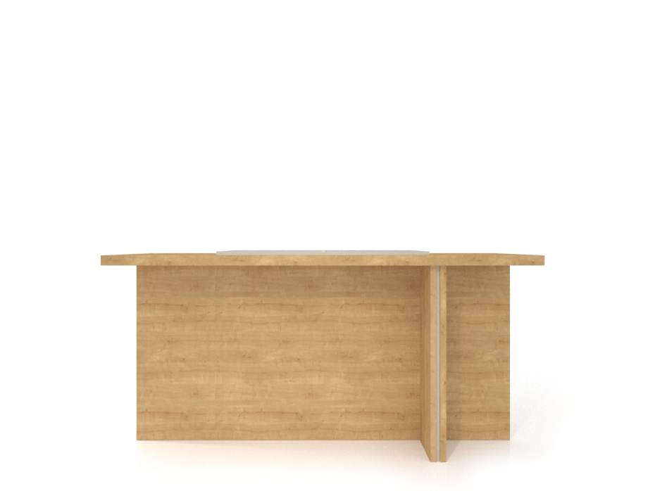 Exhibidor de cerámica Boutique Table Moodboard madera frontal