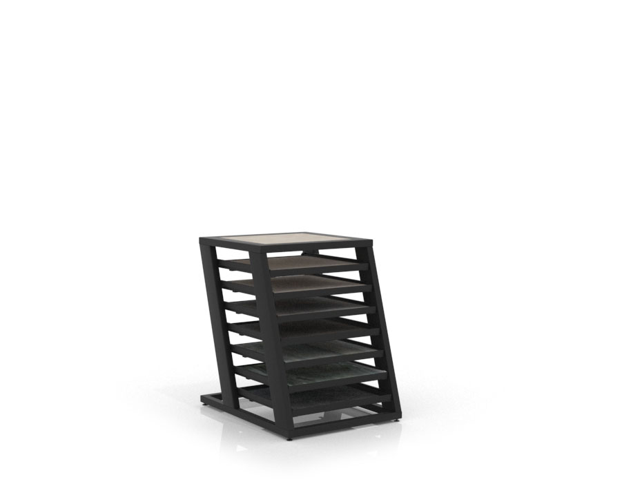 Expositor de azulejos para exterior Box Outdoor negro cerrado