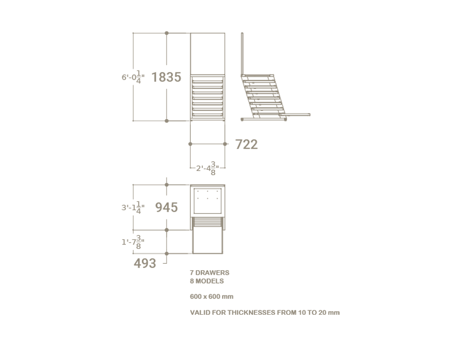 Expositor de azulejos para exterior Box Outdoor panel plano