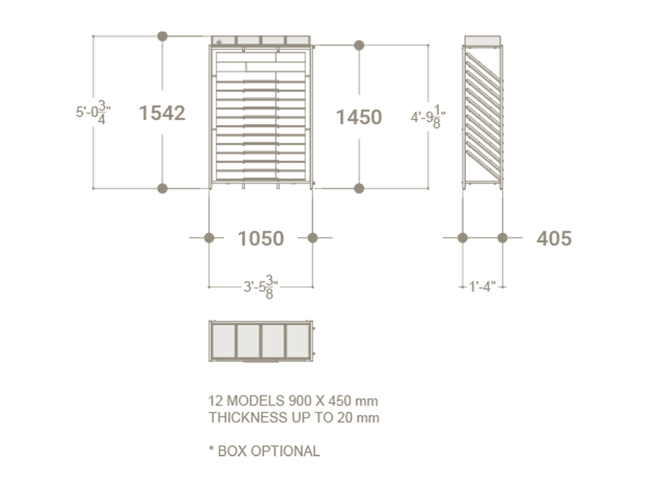 Expositor para parqué y laminados Cascade plano