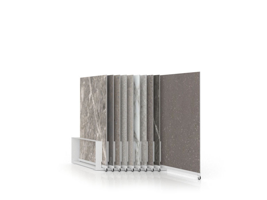 Expositor de azulejos Chicago V45 10P dx 120x60 blanco abierto