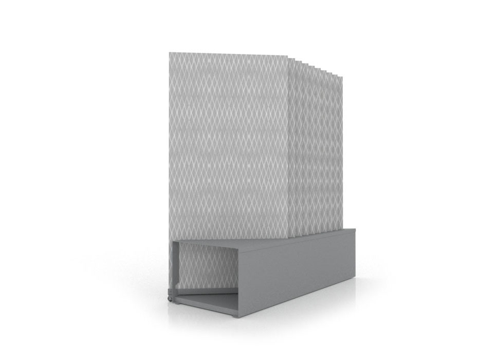 Expositor de azulejos Chicago V45 10P dx 150x75 plata trasera