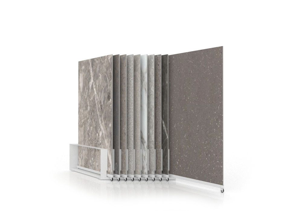 Expositor de azulejos Chicago V45 10P dx 150x75 blanco abierto