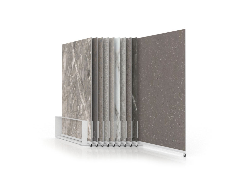 Expositor de azulejos Chicago V45 10P dx 160x80 blanco abierto